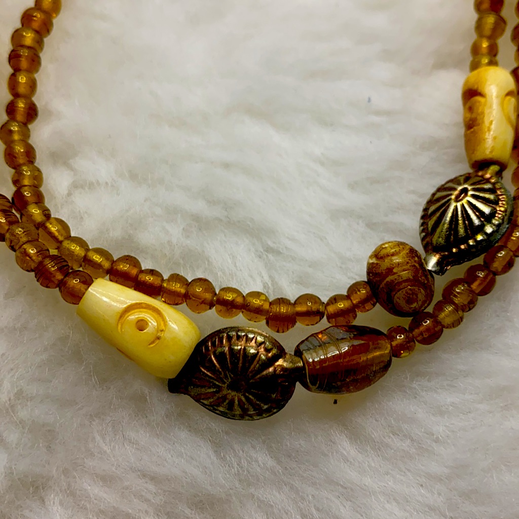 Vintage Amber Handstrung 17” Necklace